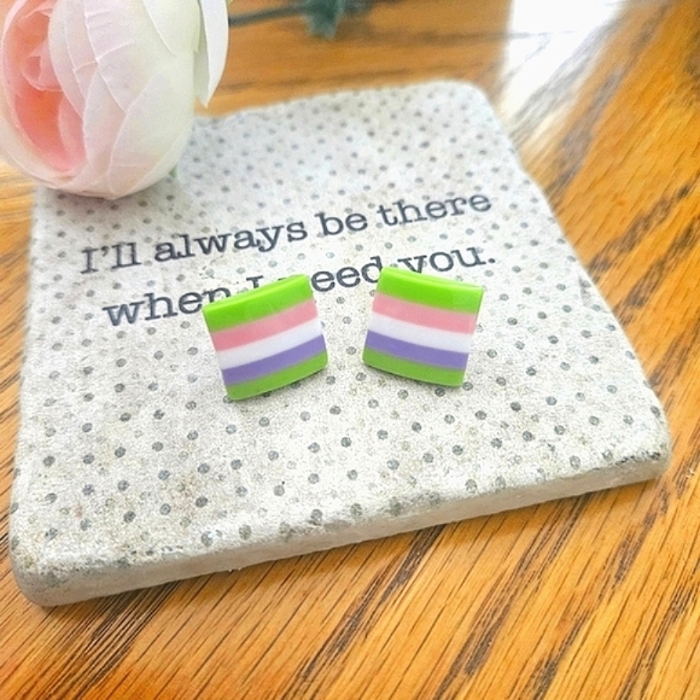 Colorful Striped Earrings